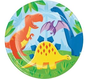 Creative Converting Dinosaurus Vriendjes Borden 23cm | 8 stuks