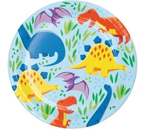 Creative Converting Amis de dinosaure Borden 18cm | 8 pièces