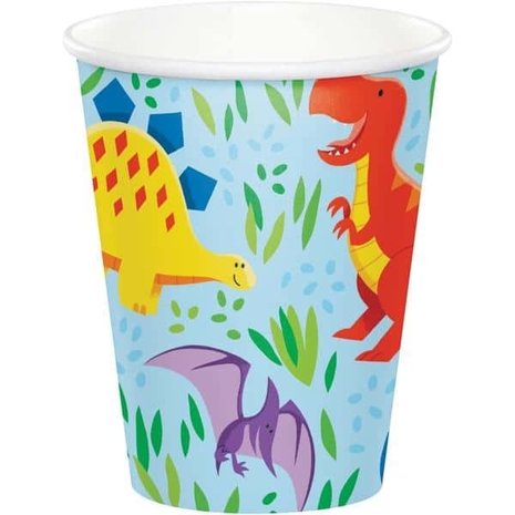 Creative Converting Dinosaurus Vriendjes Bekers 237ml | 8 stuks