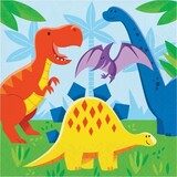 Creative Converting Dinosaurus Freunde Servietten 33x33cm | 16 Stücke
