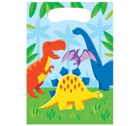 Creative Converting Dinosaurus Freunde verteilten Taschen 16x23cm | 8 Stücke Creative Converting Dinosaurus Freunde verteilten Taschen 16x23cm | 8 Stücke