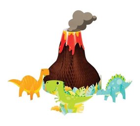 Creative Converting Dinosaurus Vulkantischdekoration | 4-teilig