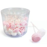 Lollipop dextrose rose-blanc | par silo d'env. 45 pièces Lollipop dextrose rose-blanc | par silo d'env. 45 pièces