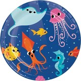Creative Converting Plaques Ocean Animaux 18cm | 8 pièces