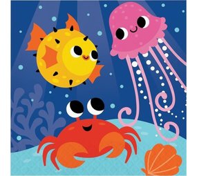 Serviettes Ocean Animaux 33x33cm | 16 pièces Serviettes Ocean Animaux 33x33cm | 16 pièces