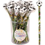 Henbrandt Fußball-Bleistift mit Radiergummi | 24 Stück