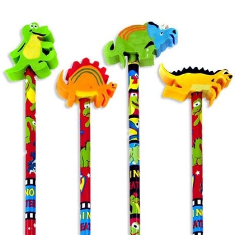 Henbrandt Pencil Dinosaurus with Gum | per Unit