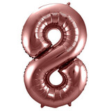 Folat Folie ballon cijfer 8 Brons | 86cm