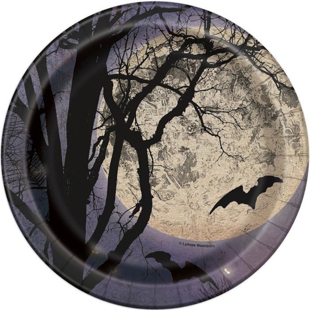 Bord Spooky Night 18cm | 8 stuks