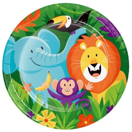 Creative Converting Jungle Safari Plates 23cm | 8 pieces Creative Converting Jungle Safari Plates 23cm | 8 pieces