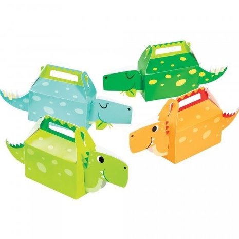 Creative Converting Dinosaurus 3-D Expendancy boxes 6.4x13x32cm | 4 pieces Creative Converting Dinosaurus 3-D Expendancy boxes 6.4x13x32cm | 4 pieces