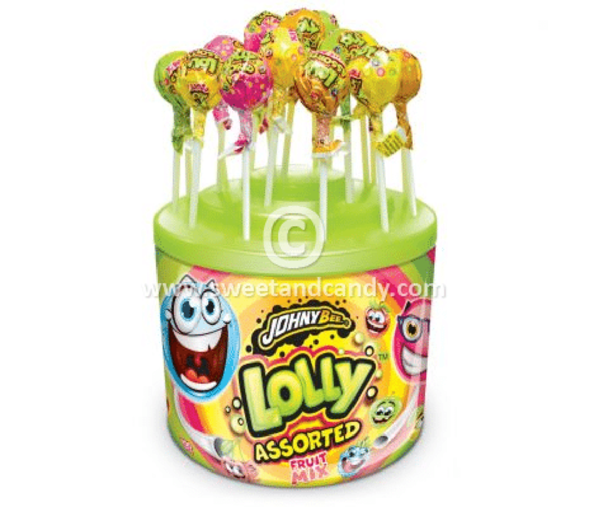 Johny Bee Lolly's Fruit Mix Assorti | per silo of 100 pieces Johny Bee Lolly's Fruit Mix Assorti | per silo of 100 pieces