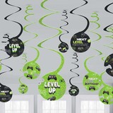 Amscan Hangdecoratie Swirls Next Level Game 60cm | 12 stuks