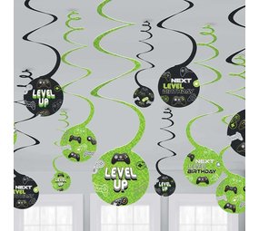 Amscan Suspending Decoration Swirls Niveau suivant Jeu 60cm | 12 pièces Amscan Suspending Decoration Swirls Niveau suivant Jeu 60cm | 12 pièces