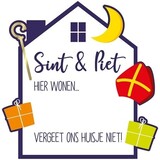 Window board "Sint and Piet, Living here .... | 50 cm