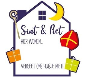 Window board "Sint and Piet, Living here .... | 50 cm Window board "Sint and Piet, Living here .... | 50 cm