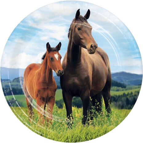 Creative Converting Horse & Pony Plates 18cm | 8 pieces