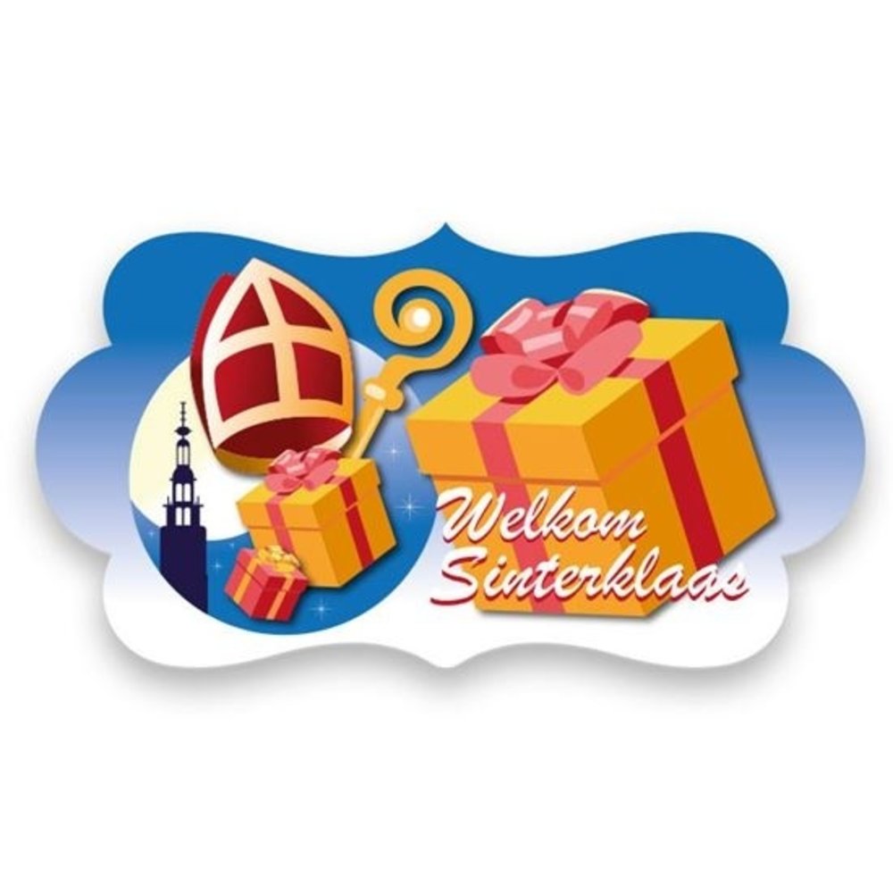 Haza - Witbaard Doorboard Welcome Sinterklaas | 42x22cm Haza - Witbaard Doorboard Welcome Sinterklaas | 42x22cm