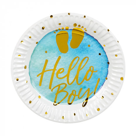 Boland Signs Hello Boy! 18cm | 6 pieces Boland Signs Hello Boy! 18cm | 6 pieces