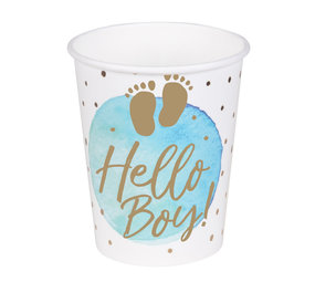 Boland Tasses Bonjour garçon ! 210 ml | 10 pièces Boland Tasses Bonjour garçon ! 210 ml | 10 pièces