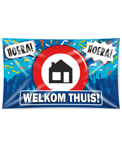 Drapeau de la façade Bienvenue Home Road Sign XXL | 150x90cm Drapeau de la façade Bienvenue Home Road Sign XXL | 150x90cm