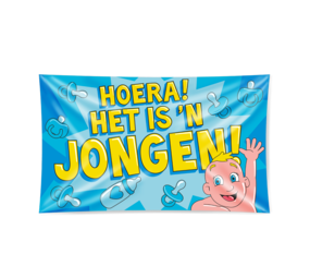 Facade flag hurray it's a boy xxl | 150x90cm