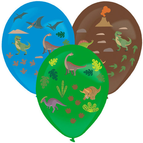 Amscan Balloons with Dino Stickers | 3 pieces Amscan Balloons with Dino Stickers | 3 pieces