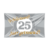 Paper Dreams Drapeau de la façade 25 ans de signalisation de trafic marié XXL | 150x90cm Paper Dreams Drapeau de la façade 25 ans de signalisation de trafic marié XXL | 150x90cm