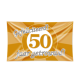 Facade flag 50 years married traffic sign XXL | 150x90cm Facade flag 50 years married traffic sign XXL | 150x90cm