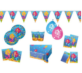 Paket für Meerjungfrau -Party | 8 Personen Paket für Meerjungfrau -Party | 8 Personen