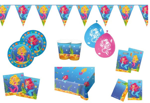 Paket für Meerjungfrau -Party | 8 Personen