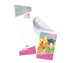 Amscan Uitnodigingen Pretty Pony | 8 stuks