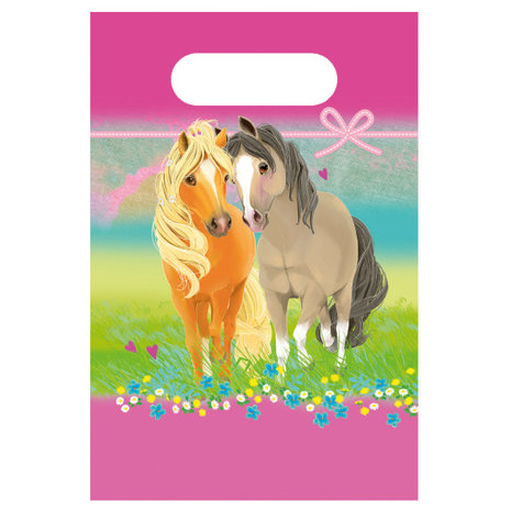 Jolies sacs de distribution de chevaux Pony 24x16cm | 8 pièces