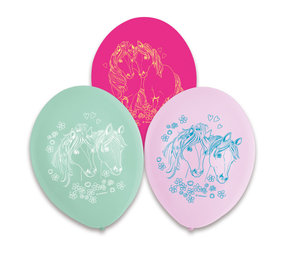 Ballonnen Pretty Pony Paarden 23cm | 6 stuks Ballonnen Pretty Pony Paarden 23cm | 6 stuks