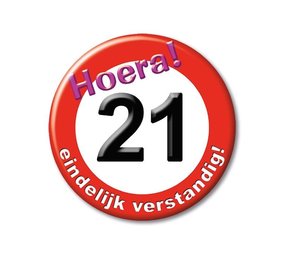 Paper Dreams Button Klein 21 years of traffic sign | per Unit Paper Dreams Button Klein 21 years of traffic sign | per Unit