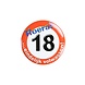 Paperdreams Button Klein 18 Jahre Verkehrszeichen | pro Einheit Paperdreams Button Klein 18 Jahre Verkehrszeichen | pro Einheit