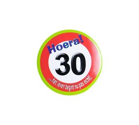 Paper Dreams Button Small 30 years of traffic sign | per Unit