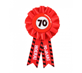 Paper Dreams Rozet 70 jaar Verkeersbord | per stuk Paper Dreams Rozet 70 jaar Verkeersbord | per stuk
