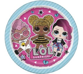 Unique Party Borden LOL Surprise Party 23cm | 8 stuks Unique Party Borden LOL Surprise Party 23cm | 8 stuks
