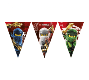 Procos Party Lego Ninjago Vlaggenlijn Slinger 230cm | per stuk Procos Party Lego Ninjago Vlaggenlijn Slinger 230cm | per stuk