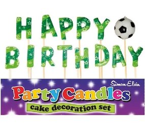 Boland Bougies de football Bonne anniversaire 6cm Boland Bougies de football Bonne anniversaire 6cm