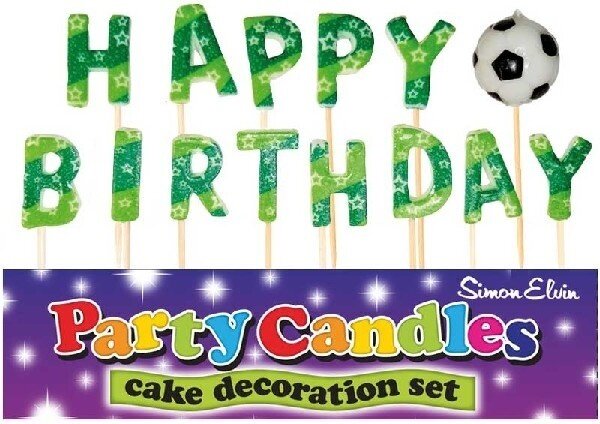 Boland Football Candles Happy Birthday 6cm Boland Football Candles Happy Birthday 6cm