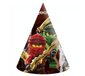 Procos Party Lego Ninjago Feesthoedjes | 6 stuks Procos Party Lego Ninjago Feesthoedjes | 6 stuks