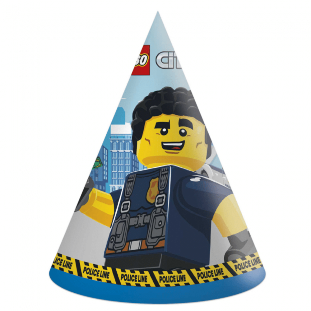 Procos Party Lego City Feesthoedjes | 6 stuks Procos Party Lego City Feesthoedjes | 6 stuks