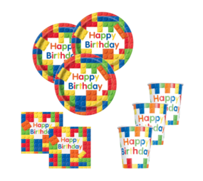 Unique Party LEGO Party Time party package | 48-piece Unique Party LEGO Party Time party package | 48-piece