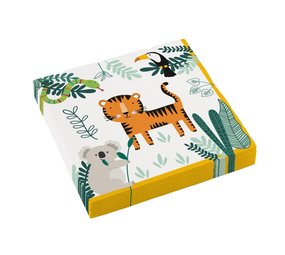 Amscan Get Wild Serviettes 33x33cm | 16 pièces Amscan Get Wild Serviettes 33x33cm | 16 pièces