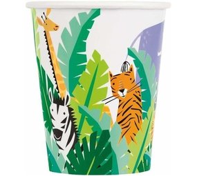 Unique Party Tasses Animal Safari 250ml | 8 pièces Unique Party Tasses Animal Safari 250ml | 8 pièces