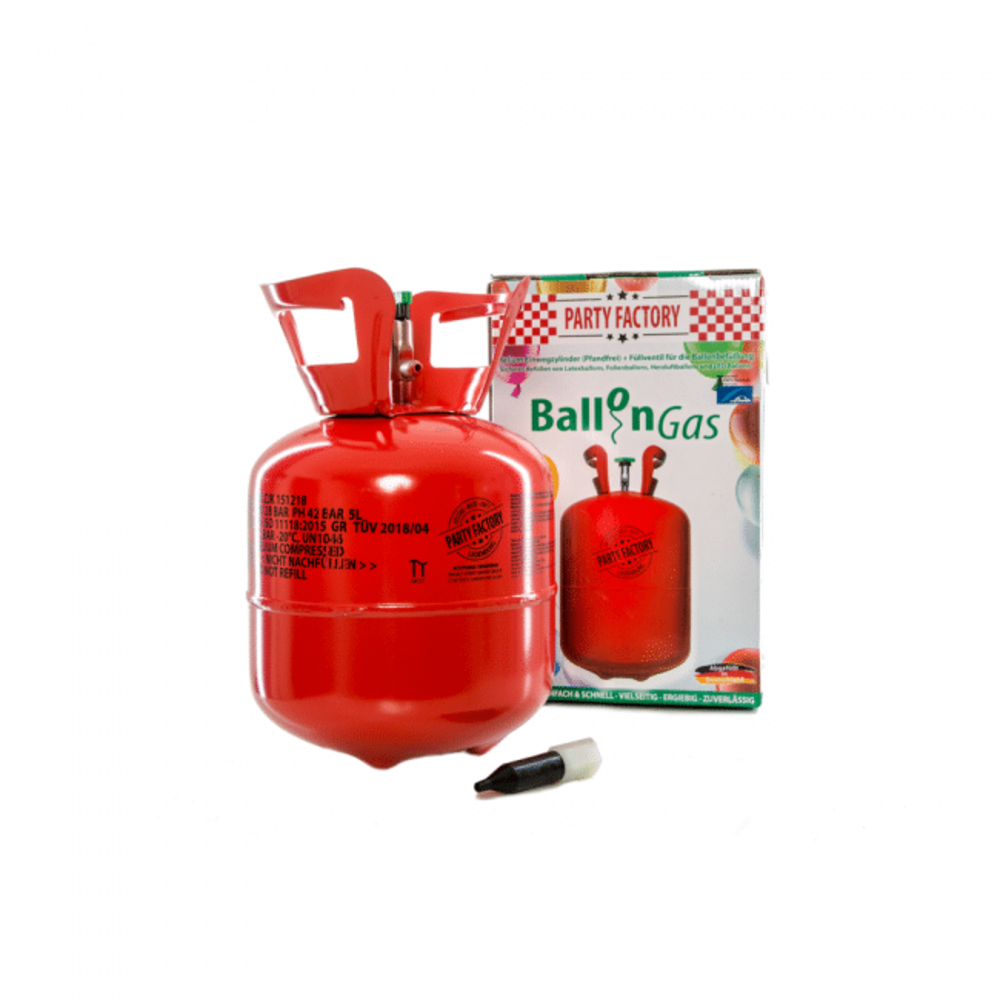 Helium Flasche einweg  für 20 Luftballons Helium Flasche einweg  für 20 Luftballons