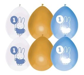 Miffy balloons 1st birthday boy | 6 pieces Miffy balloons 1st birthday boy | 6 pieces