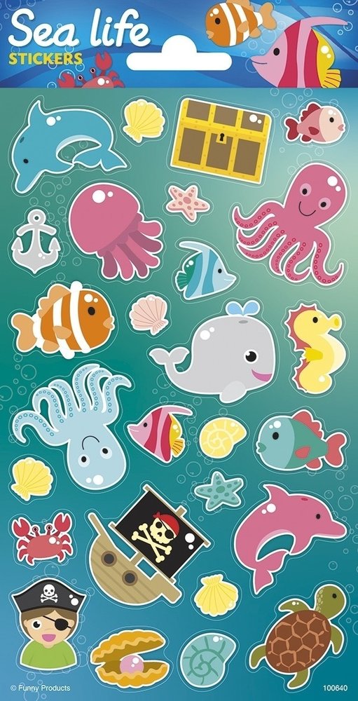 Globos Nordic Marine animals stickers | 27 per sheet